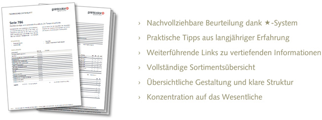 Neue technische Datenblätter - Die Vorteile auf einen Blick Neue technische Datenblätter - Die Vorteile auf einen Blick